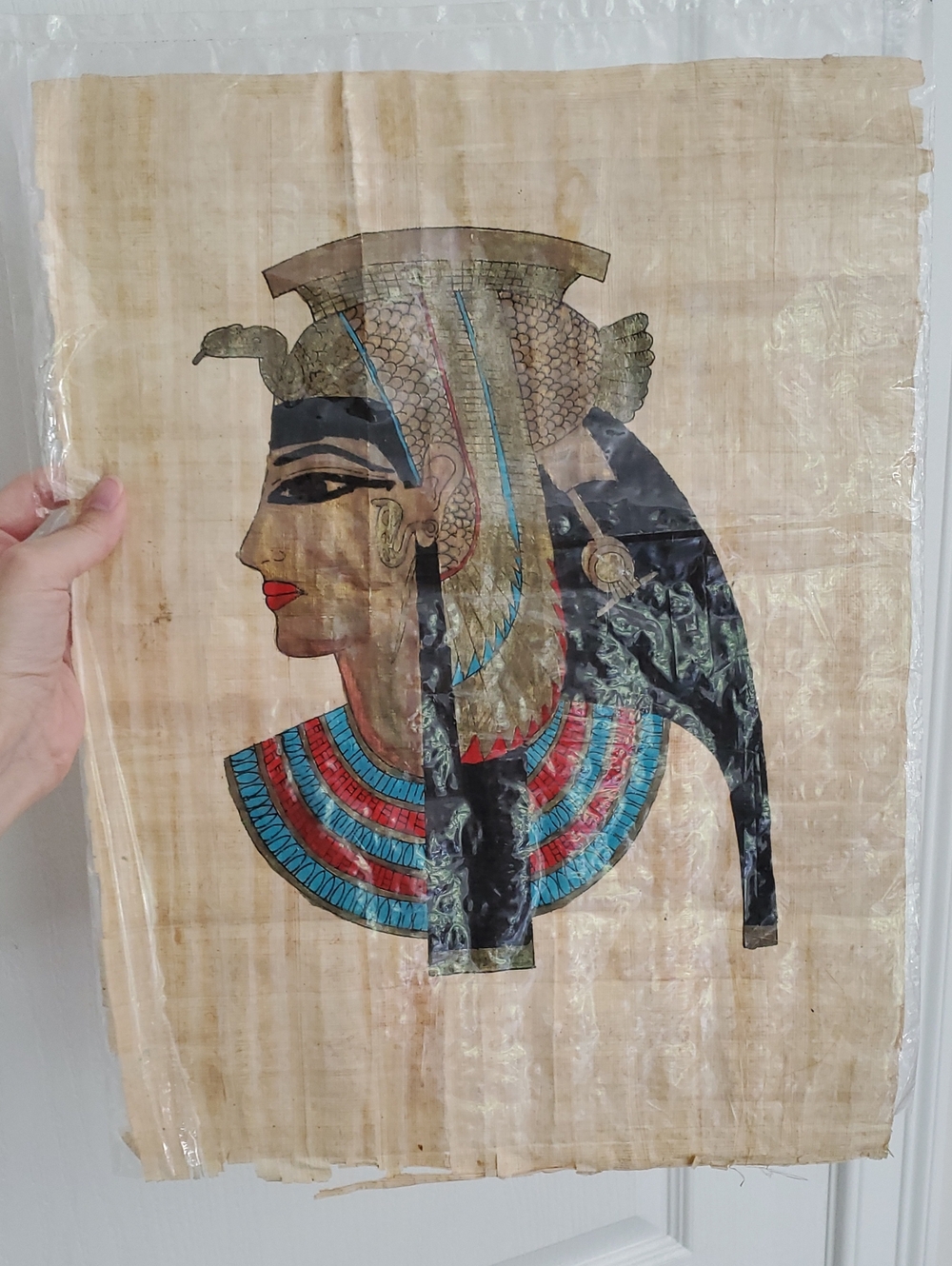 Egyptian Papyrus Wall Art - Multicolor Ancient Profile